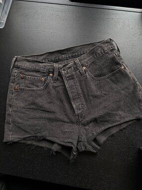 Levis Size 30 Black Demin Shorts